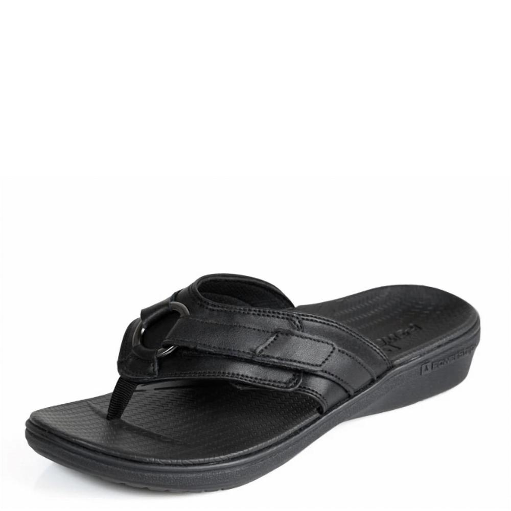 NEW POWERSTEP women's sandal with adjustable strap in black